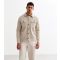 Men's Stone Relaxed Twill Overshirt Only and Sons New Look