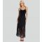 Women's Black Satin Lace Midi Skirt Finding Friday New Look