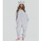 Women's Silver Borg Onesie with Ears Loungeable New Look