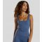 Women's Blue Scoop Neck Built-In-Bra Vest Top South Beach New Look