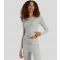 Women's Light Grey Rib Jersey Long Sleeve Top South Beach New Look