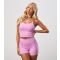 Women's Pink Longline Strappy Sports Bra Gym King New Look