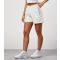 Women's Cream Embroidered Logo Jogger Shorts Gym King New Look