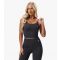 Women's Dark Grey Longline Strappy Sports Bra Gym King New Look