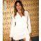 Women's White Ruffled Blazer Mini Dress Little Mistress New Look