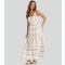 Women's Brown Geometric Stripe Maxi Dress South Beach New Look