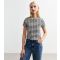 Women's Black Checked Bouclè Top New Look