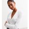 Women's Off White Rib Jersey Button Detail Bodysuit New Look