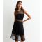Women's Black Mesh Midi Dress Cutie London New Look