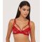 Women's Red Sarina Embroidered Plunge Bra Wolf & Whistle New Look
