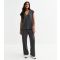Women's Dark Grey Wide Rib Relaxed Trousers New Look