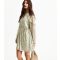 Women's Green Floral Print Chiffon Mini Dress New Look