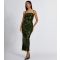 Women's Green Sequin Midaxi Dress Quiz New Look