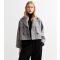 Women's Grey Double Breasted Crop Blazer Gini London New Look