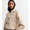 Women's Cream Textured Cropped Blazer Gini London New Look