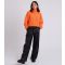 Women's Black Leather Look Wide Leg Trousers Urban Bliss New Look