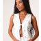 Women's White Sequin Embellished Waistcoat Pink Vanilla New Look