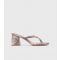 Women's Brown Snakeskin Print Thong Strap Mules London Rebel New Look