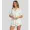 Women's White Cactus Print Shirt and Shorts Set Loungeable New Look