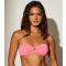 Women's Pink Crinkle Ring Detail Bandeau Bikini With Removable Straps South Beach New Look