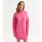 Women's Bright Pink High Neck Knit Mini Dress Sunshine Soul New Look