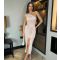 Women's Light Pink One Shoulder Midi Dress AX Paris New Look