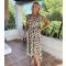 Women's Cream Leopard Print Midi Wrap Dress AX Paris New Look