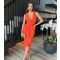Women's Orange Front Split Twist Midi Dress AX Paris New Look
