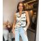Women's White Abstract Print Waistcoat AX Paris New Look