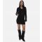 Women's Black Wrap Knit Mini Dress Gini London New Look