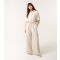 Women's Stone Striped Paperbag Waist Trousers Blue Vanilla New Look