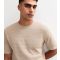 Men's Tan Knitted Short Sleeve T-Shirt Only and Sons New Look
