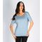 Women's Blue Round Neck Top Pineapple New Look
