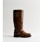 Women's Tan Faux Leather Buckled Tab Biker Boots Public Desire New Look