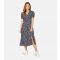 Women's Navy Spot Print Midi Dress Yumi New Look