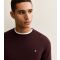 Men's Dark Burgundy Regular Fit Logo Embroidered Jumper Farah New Look