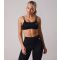 Women's 365 Black Logo Print Sports Bra Gym King New Look