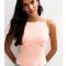 Women's Pink Straight Neck Slim Jersey Cami Top New Look
