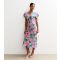 Women's Pink Floral Print Satin V-Neck Midi Dress New Look