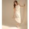 Women's White Sequinned Bias Cut Midi Dress Blue Vanilla New Look