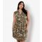 Women's Curve Khaki Animal Print Zip Front Mini Dress Apricot New Look