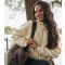 Women's Cream Fleece Back Faux Shearling Zip Front Crop Jacket South Beach New Look
