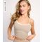Women's by Zara McDermott Brown Contrast Trim Crop Top Rise New Look