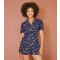 Women's Navy Seaside Print Playsuit Yumi New Look