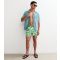 Men's Dark Green Palm Tree Print Swim Shorts Only and Sons New Look