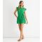 Women's Green Frilly Trim Textured Playsuit Gini London New Look