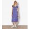 Women's Purple Patterned Midi Milkmaid Dress Apricot New Look