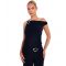 Women's Navy Buckle Detail Ruched Top Quiz New Look