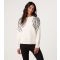 Women's Off White Embroidered Shoulder Jumper Blue Vanilla New Look