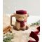 Brown Highland Cow Mug and Burgundy Socks Gift Set New Look